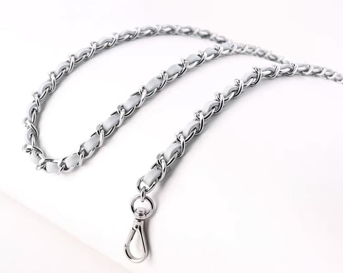 Sheepskin Leather Chain Bag Strap, Genuine Leather Crossbody Strap Replacement