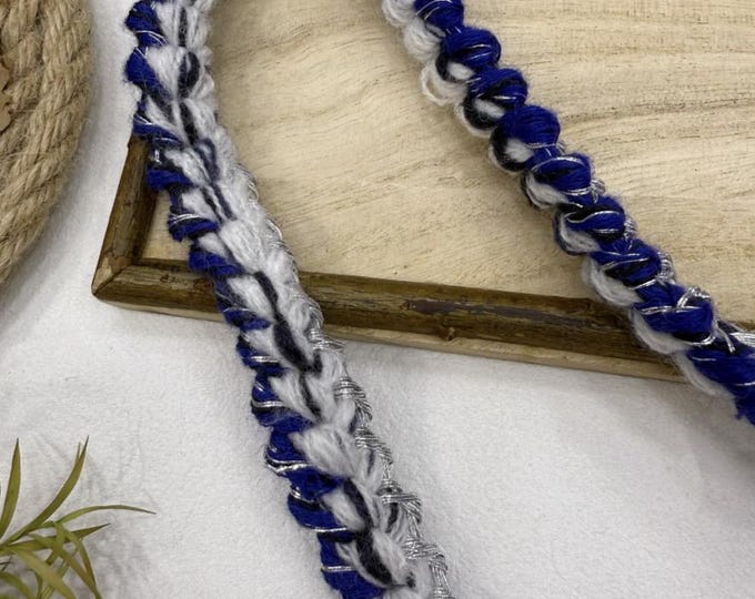 Blue Decorative Lace Trim, Costume Design Embellishment, Sold by the Yard