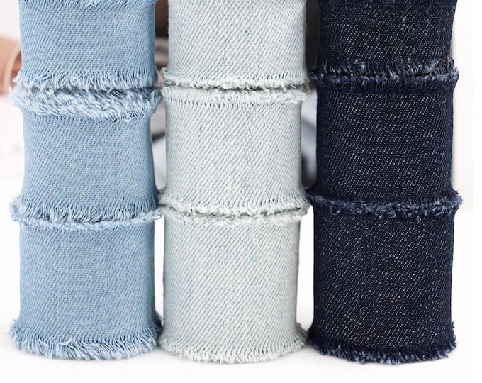 Denim Ribbon Trim, Costume Design Sewing, 1.5 Yard