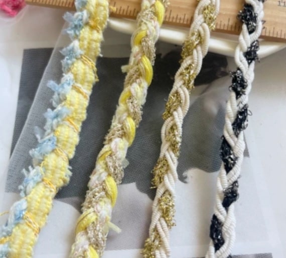Ribbon trim, decor trimming for costume design sewing bridal trim headwear dress coat cuff collar bag home deco Sold by 1 yard
