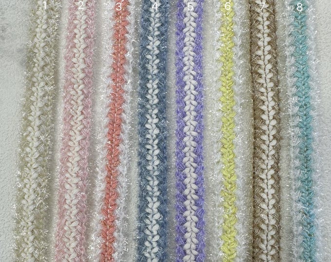 Floral Lace Trim - Bridal, Costume, Sewing Embellishment (Sold by 1 Yard)