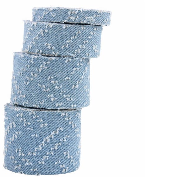 Denim Ribbon trim, decor trimming for costume design sewing bridal trim headwear dress coat cuff collar bag home deco