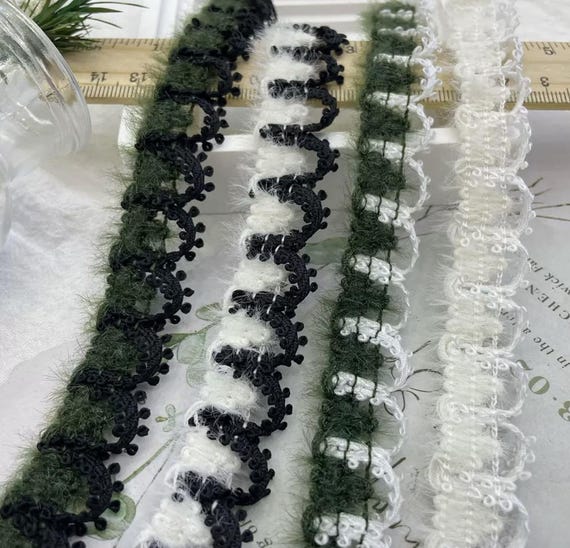 Lace trim for costume design sewing embellishment bridal trim dress coat cuff collar Sold by 1 yard