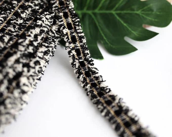 Tweed Lace Trim, Costume Design, Sewing Embellishment, Sold by 1 Yard