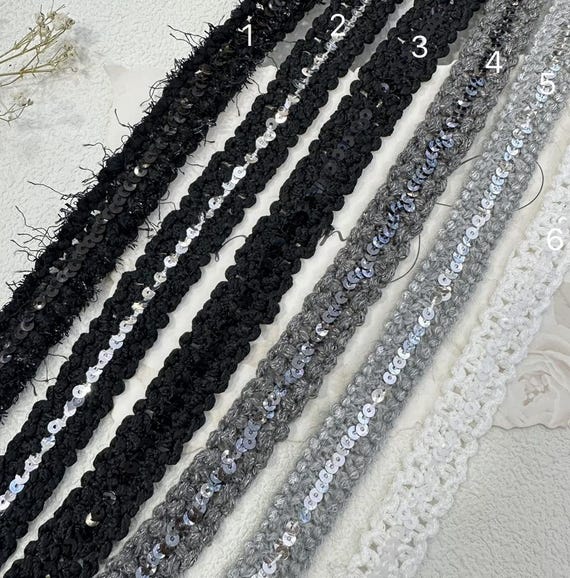 Ribbon trim for costume design sewing embellishment bridal trim dress coat cuff collar Sold by 1 yard
