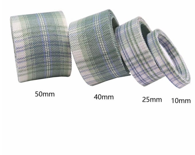 Plaid Ribbon Trim, Sewing Embellishment, Sold by 1 Yard