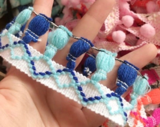 Fringe Tassel Lace Trim, Sewing Embellishment, Costume Design (1 Yard)