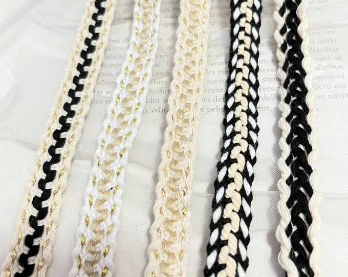 Braided Lace Trim, Costume Design Embellishment, Sold by the Yard