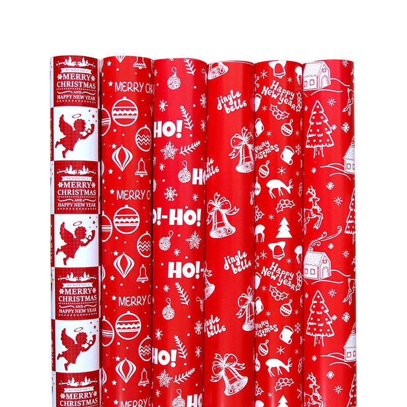 5 Pcs Christmas Gift Wrappers Xmas Wrapping Paper for Bouquets