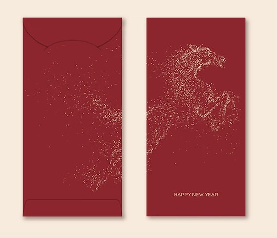 Year of the Horse 2026 Red Envelopes, Gold Foil Red Envelopes, Lucky Money Gift Red Packets