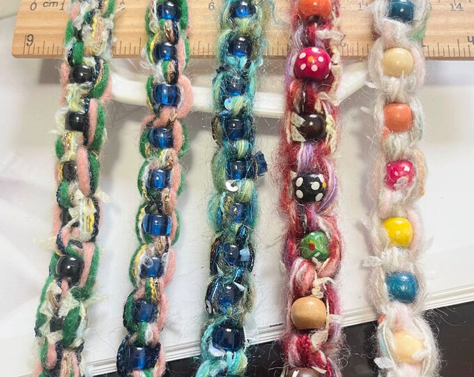 Beaded Lace Trim, Costume Design Embellishment, Sold by 1 Yard