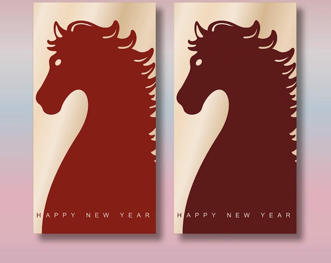 Year of the Horse 2026 Gold Foil Red Envelopes, Lucky Money Gift Red Packets