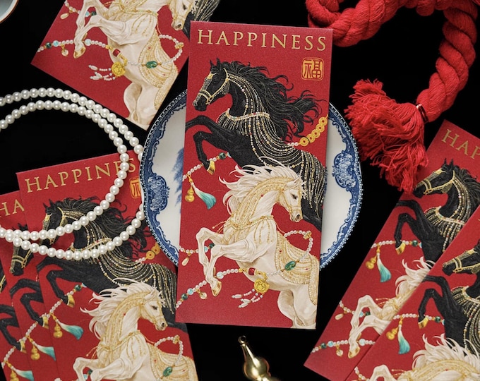 Year of the Horse 2026 Red Envelopes, Lucky Money Gift Red Packets