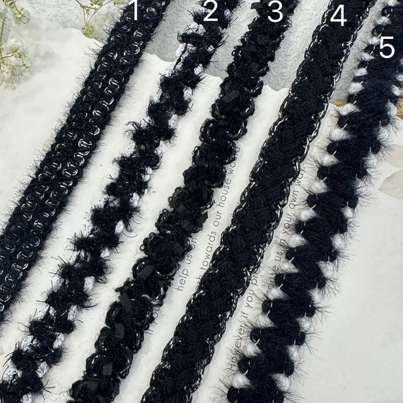 Lace trim, decor trimming for costume design sewing embellishment bridal trim dress coat cuff collar bag home deco Sold by 1 yard