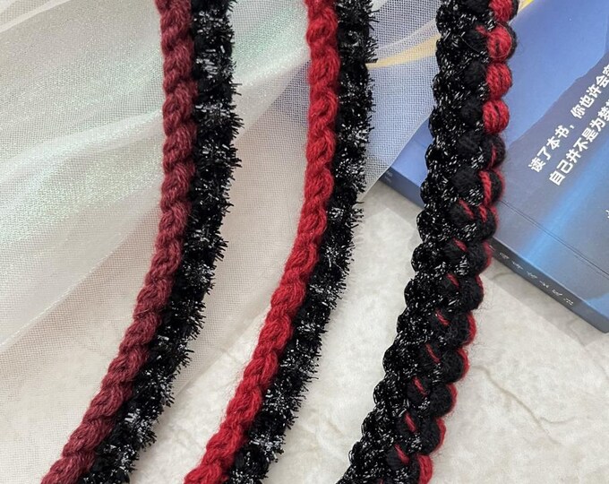 Textured Braided Lace Trim, Costume Design, Sewing Embellishment, Sold by 1 Yard