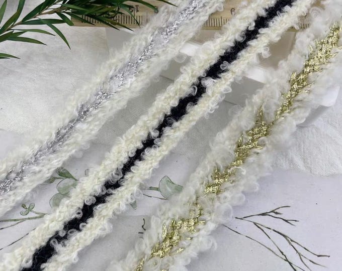 Fuzzy Loopy Trim, Costume Design Embellishment, Sold by 1 Yard