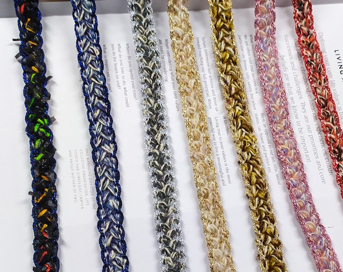 Braided Lace Trim, Costume Design Embellishment, Sold by 1 Yard