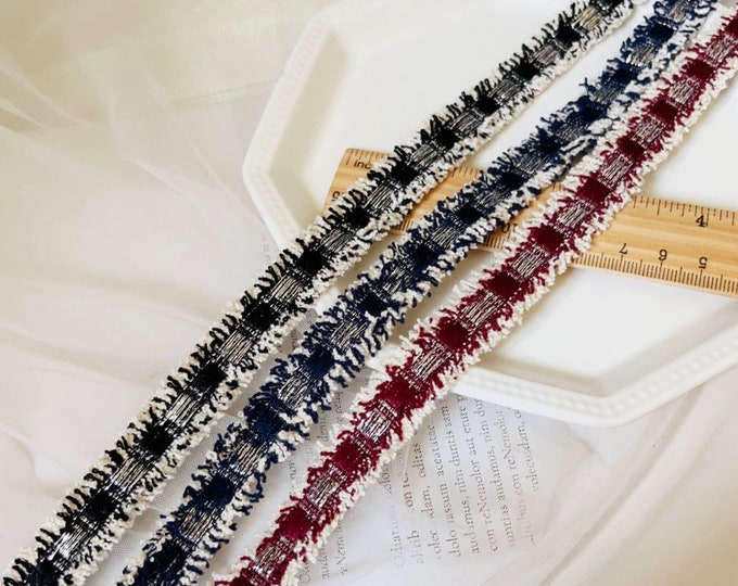 Tweed Lace Trim, Costume Design Embellishment, Sold by 1 Yard