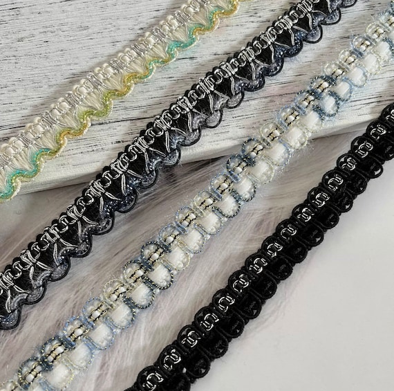 Lace trim, decor trimming for costume design sewing embellishment bridal trim headwear dress coat cuff collar bag home deco Sold by 1 yard
