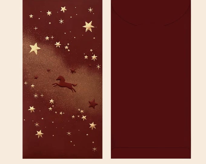 Year of the Horse 2026 Gold Foil Red Envelopes, Lucky Money Gift Red Packets