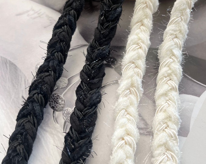 Black/white trim, decor trimming for costume design sewing bridal trim headwear dress coat cuff collar bag home deco Sold by 1 yard