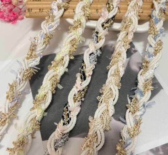 Ribbon trim, decor trimming for costume design sewing bridal trim headwear dress coat cuff collar bag home deco Sold by 1 yard