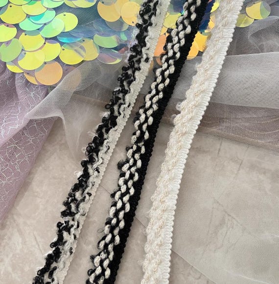 Lace trim, decor trimming for costume design sewing embellishment bridal trim dress coat cuff collar bag home deco Sold by 1 yard