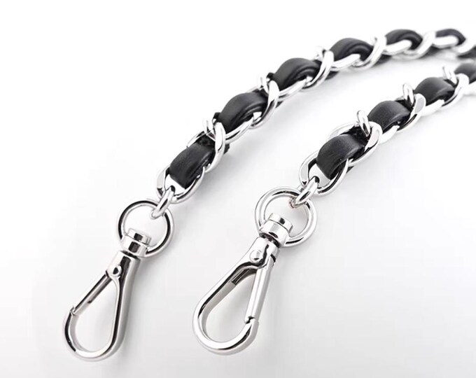 Sheepskin Leather Chain Bag Strap, Genuine Leather Crossbody Strap Replacement