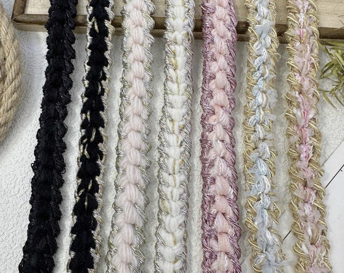 Braided Lace Trim, Costume Design, Sold by 1 Yard