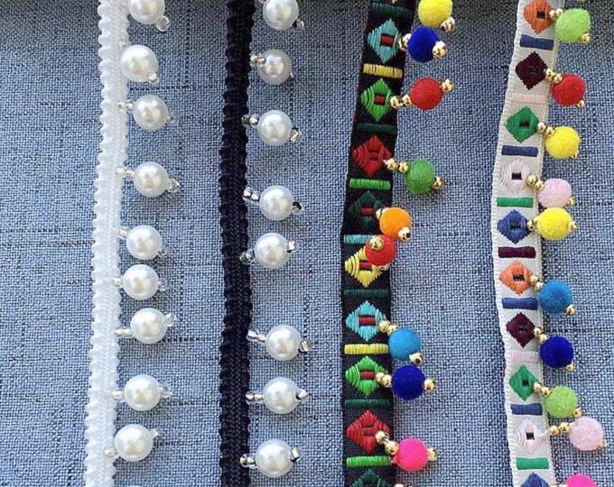 Embellished Lace Trim, Costume Design, Sewing, Bridal, Home Decor (1 Yard)