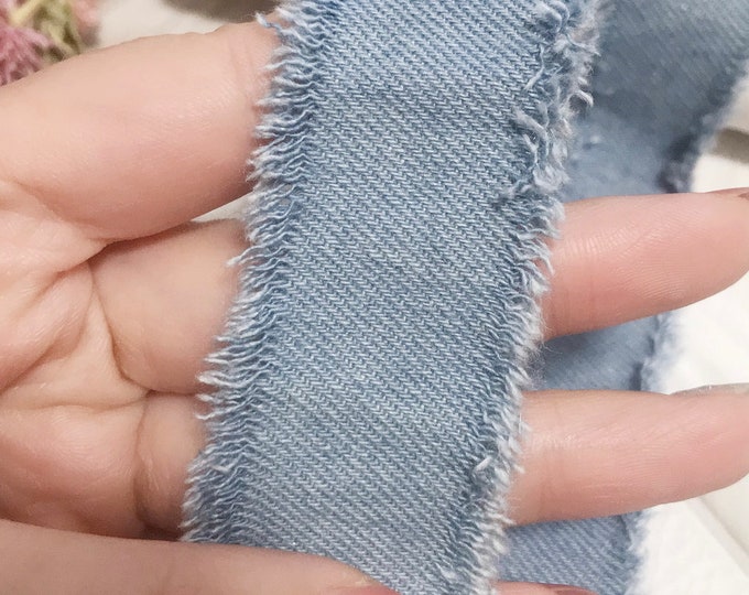 Denim Lace Trim, Costume Design Embellishment, Sold by 1 Yard