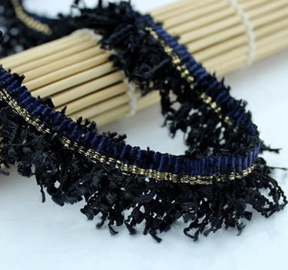 Tassel Fringe Lace trim ribbon for costume design bridal trim headwear dress coat cuff collar bag home deco Sold by 1 yard