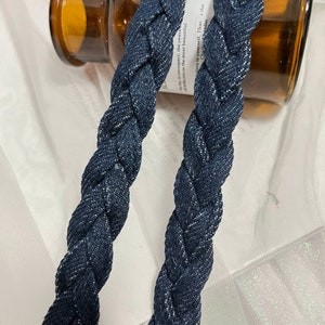 Denim trim, decor trimming for costume design sewing embellishment bridal trim headwear dress coat cuff collar bag home deco Sold by 1 yard