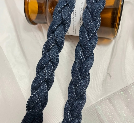 Denim trim, decor trimming for costume design sewing embellishment bridal trim headwear dress coat cuff collar bag home deco Sold by 1 yard