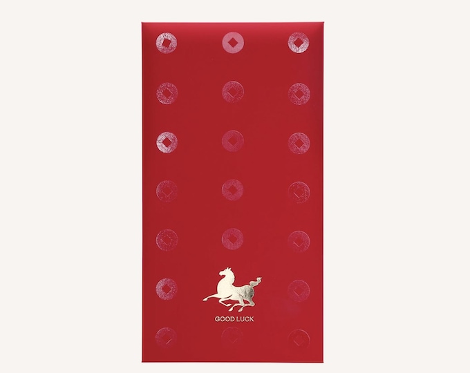 Multi Options Year of the Horse Gold Foil Red Envelopes, Lucky Money Packets