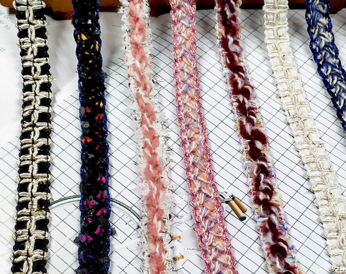 Braided Lace Trim, Costume Design Embellishment, Sold by 1 Yard