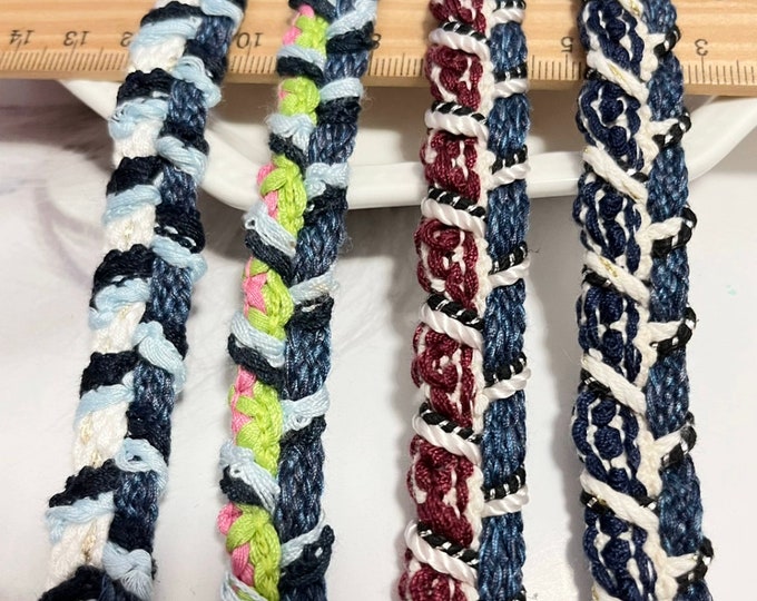Braided Lace Trim, Costume Design, Sewing Embellishment, Sold by 1 Yard