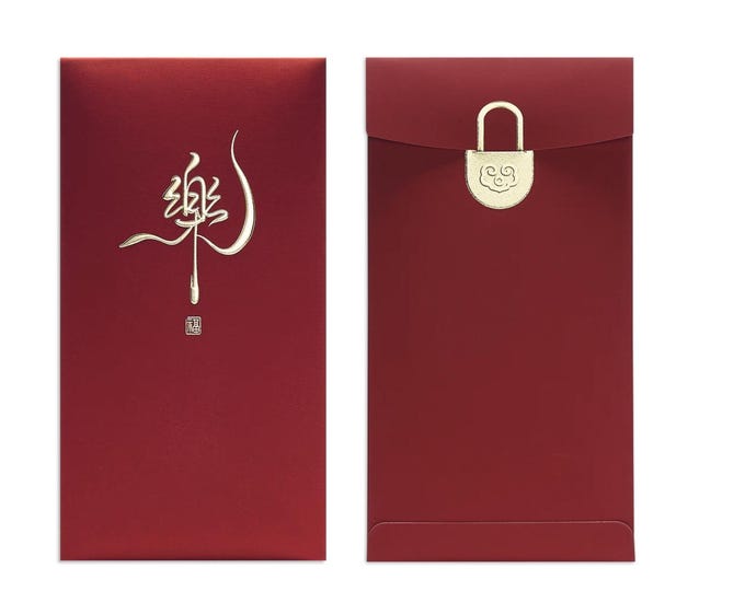 Year of the Horse 2026 Gold Foil Red Envelopes, Lucky Money Gift Red Packets