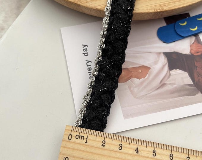 Black Ribbon Trim, Costume Design, Sewing Embellishment, Sold by 1 Yard