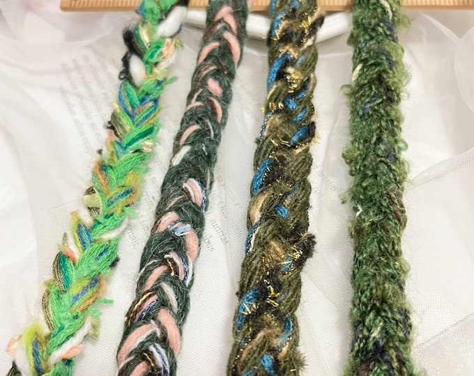 Green Braided Lace Trim, Costume Design, Sewing, Bridal Trim - Sold by the Yard
