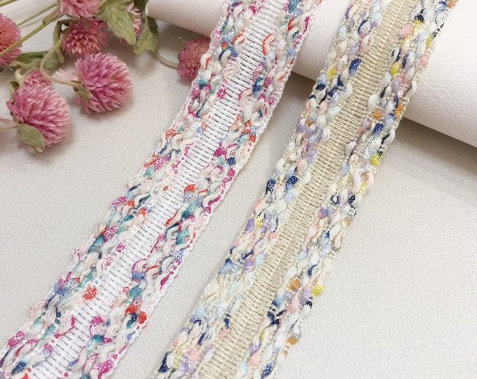 Colorful Lace Trim, Costume Design, Sewing Embellishment, Sold by 1 Yard