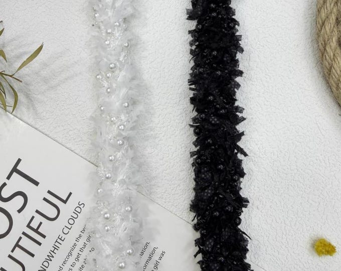 Beaded Trim, Costume Design Embellishment, Sold by 1 Yard