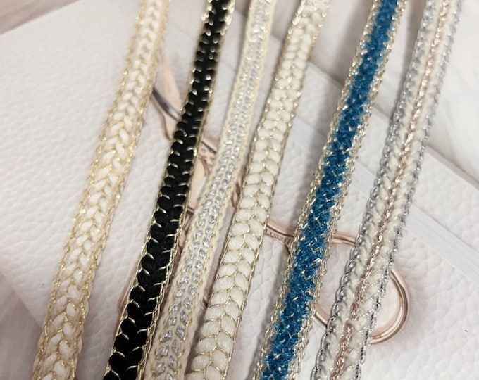 Braided Lace Trim, Costume Design Sewing Embellishment, Sold by 1 Yard
