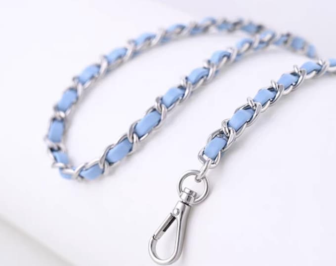Sheepskin Leather Chain Bag Strap, Genuine Leather Crossbody Strap Replacement