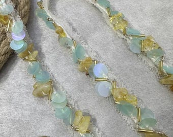 Sequin & Stone Lace Trim, Costume Design Embellishment, Sold by the Yard