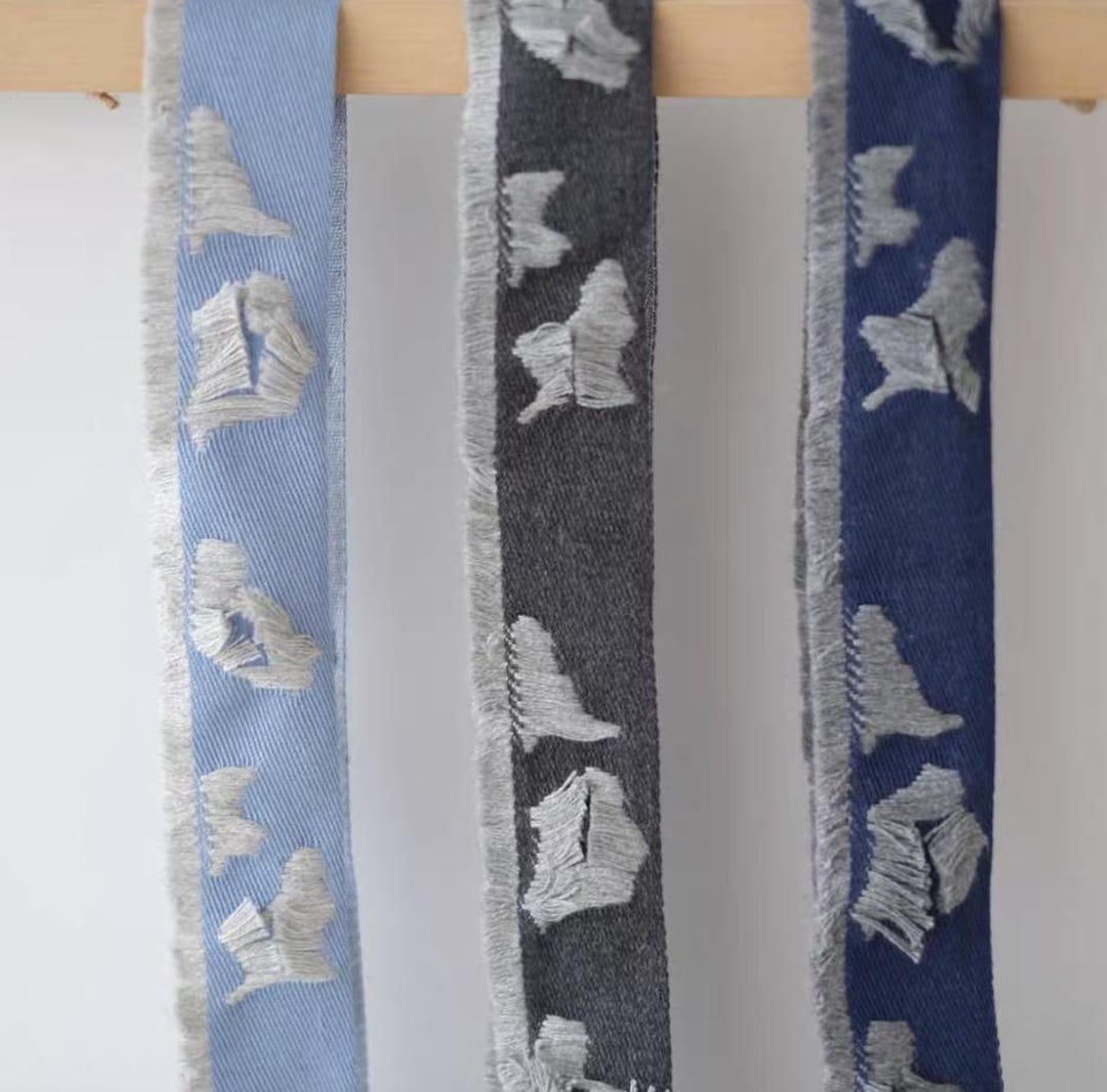 Jacquard Denim Ribbon Trim, Costume Design, 4cm Wide, Sold by Yard - Etsy