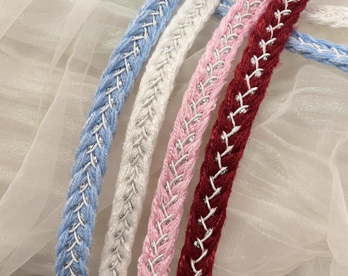 Braided Lace Trim, Costume Design, Sewing Embellishment (1 Yard)