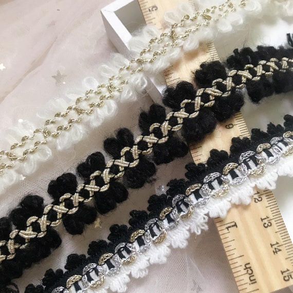 Lace trim, decor trimming for costume design sewing embellishment bridal trim headwear dress coat cuff collar bag home deco Sold by 1 yard