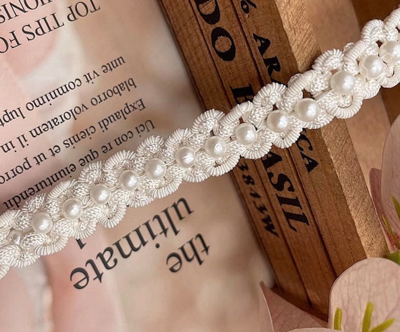 Lace trim, decor trimming for costume design sewing embellishment bridal trim headwear dress coat cuff collar bag home deco Sold by 1 yard