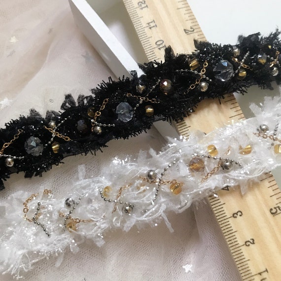 Lace trim, decor trimming for costume design sewing embellishment bridal trim headwear dress coat cuff collar bag home deco Sold by 1 yard